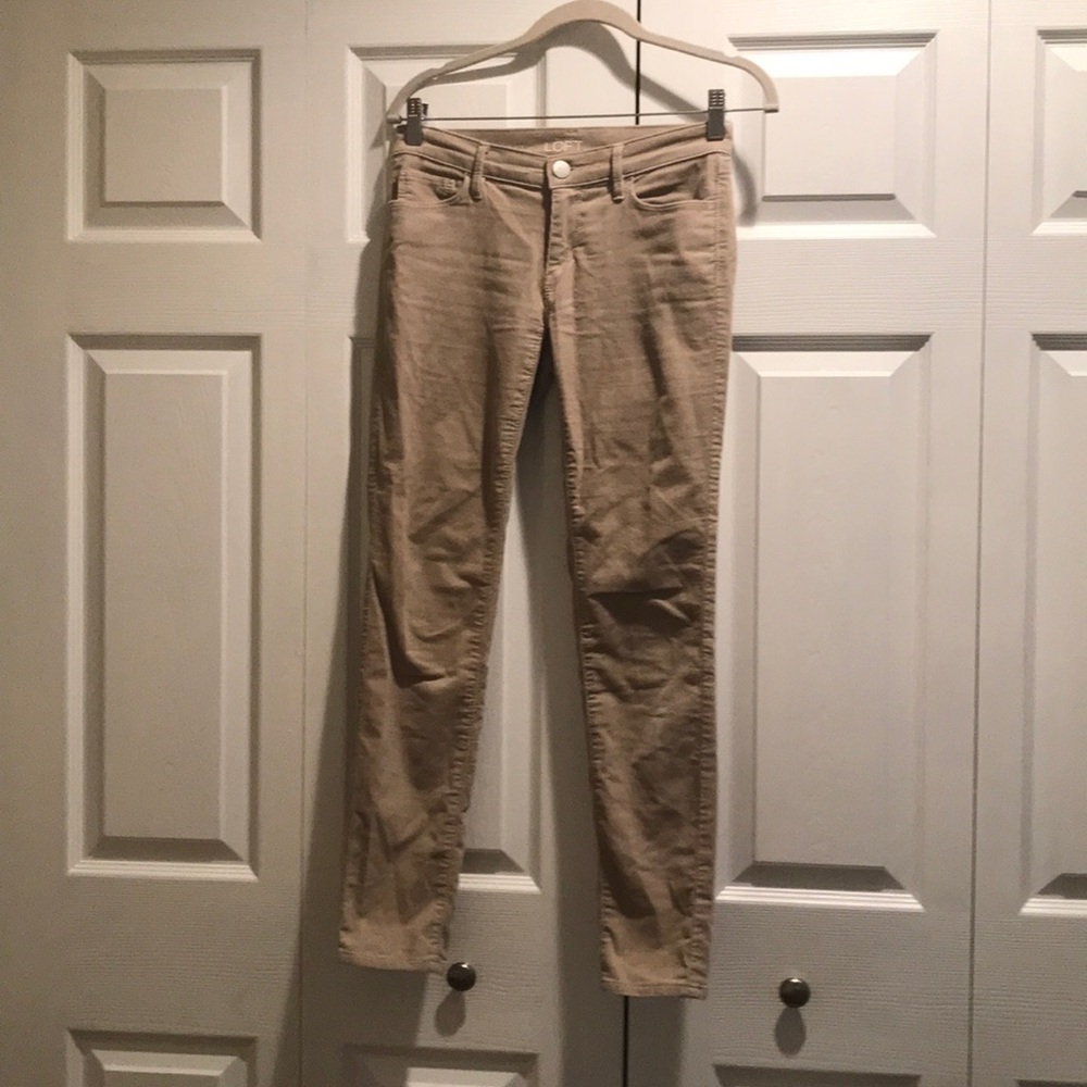 LOFT skinny leg corduroy pants